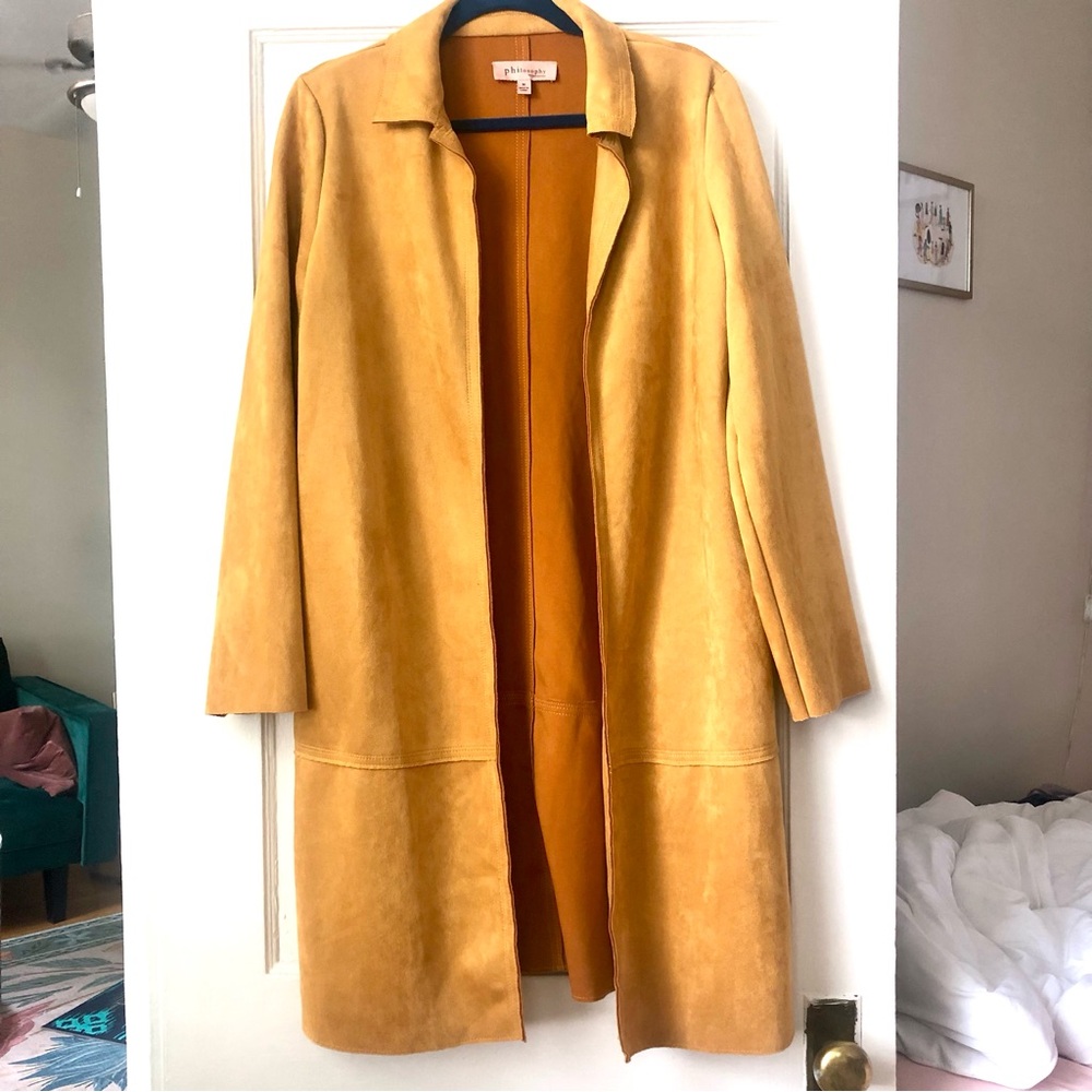 Philosophy Coat Gold Mustard Faux Suede